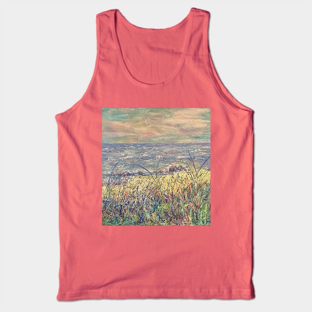 Sea view and sand dunes Tank Top by Merlinsmates